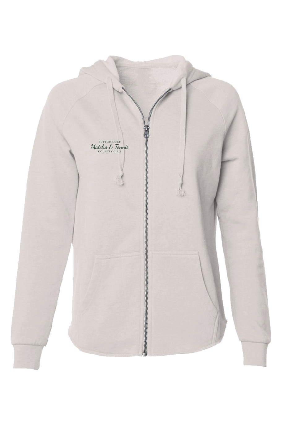 Womens Lightweight Wash Zip Hoodie