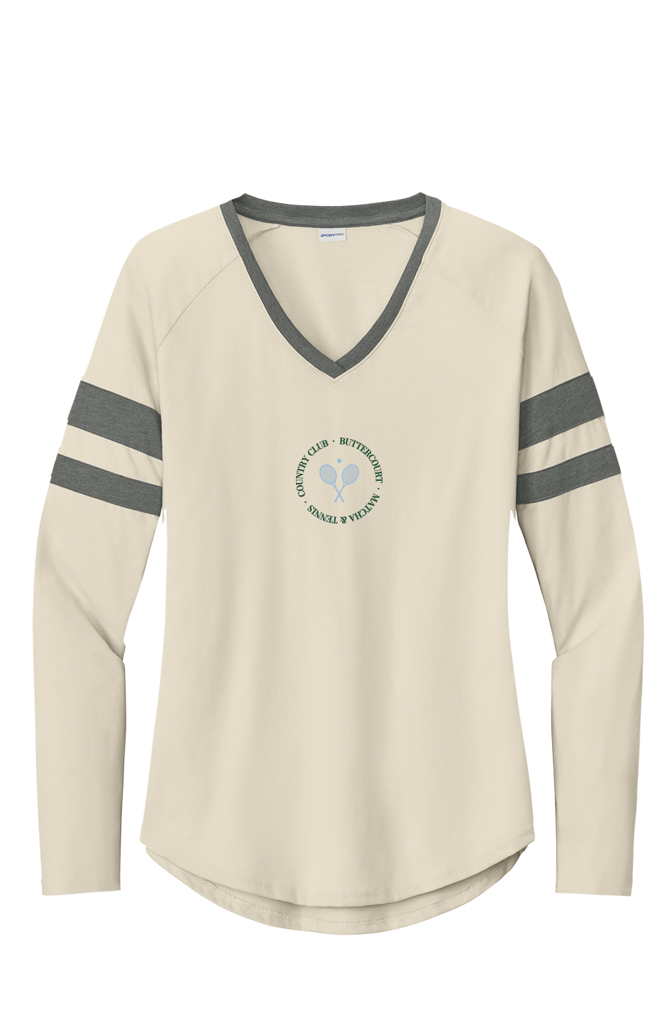Women's Halftime Stripe V Neck Tee