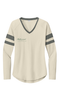 Women's Halftime Stripe V Neck Tee
